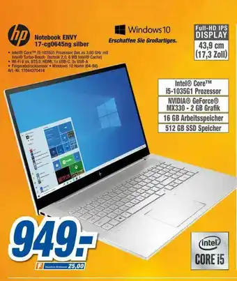 expert Techno Land Hp Notebook Envy 17-cg0645ng Silber Angebot