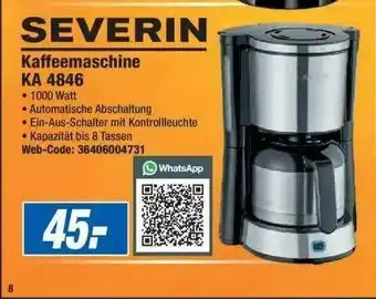 Expert Severin Kaffeemaschine Ka 4846 Angebot