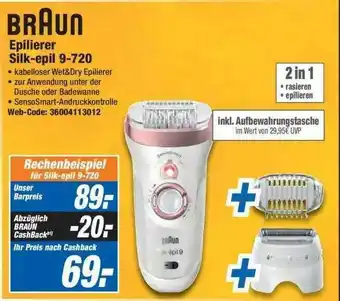 Expert Braun Epilierer Silk-epil 9-720 Angebot