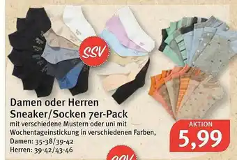 Feneberg Damen Oder Herren Sneaker Oder Socken 7er-pack Angebot