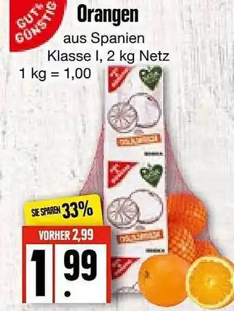 Edeka Frischemarkt Gut & günstig orangen Angebot