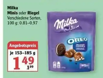 Globus Milka Minis Oder Riegel Angebot