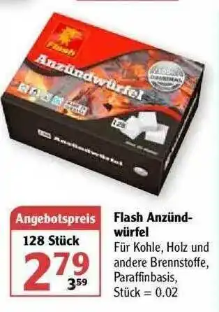 Globus Flash Anzünd Würfel Angebot