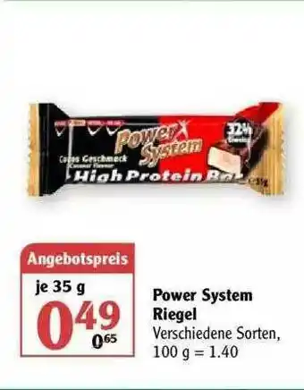 Globus Power System Riegel Angebot