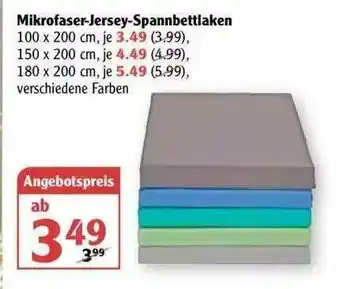 Globus Mikrofaser Jersey Spannbettlaken Angebot