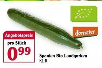 Globus Spanien Bio Landgurken Angebot