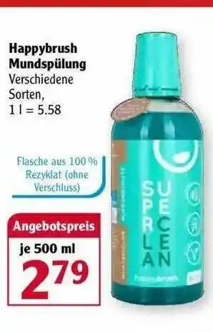 Globus Happybrush Mundspülung Angebot