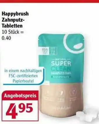 Globus Happybrush Zahnputztabletten Angebot