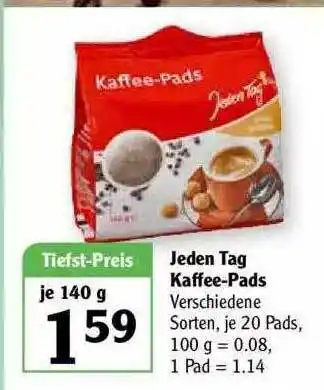 Globus Jeden Tag Kaffee-pads Angebot