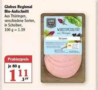 Globus Globus Regional Bio-aufschnitt Angebot