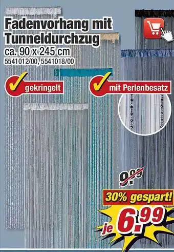 Poco Fadenvorhang mit Tunneldurchzug Angebot