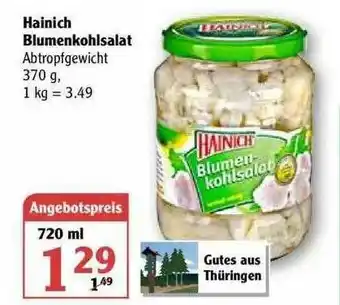 Globus Hainich Blumenkohlsalat Angebot