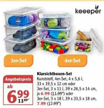 Globus Keeper Klarsichtboxen Set Angebot