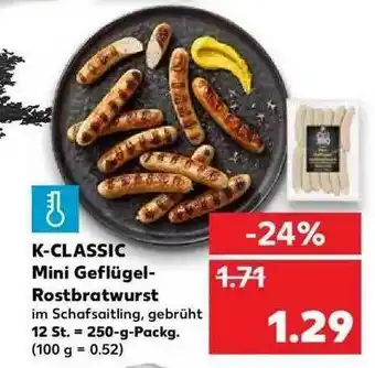 Kaufland K-classic Mini Geflügel-rostbratwurst Angebot