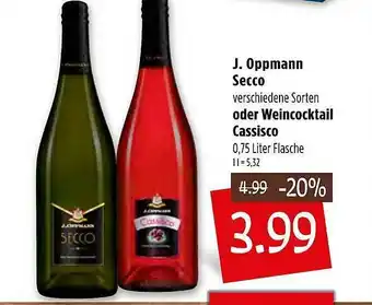 Kupsch J Oppmann Secco Oder Weincocktail Cassisco Angebot