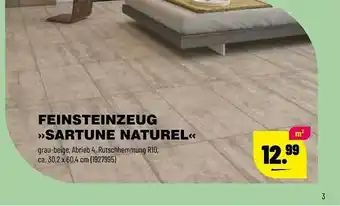 Leitermann Baumarkt Feinsteinzeug »sartune Naturel« Angebot