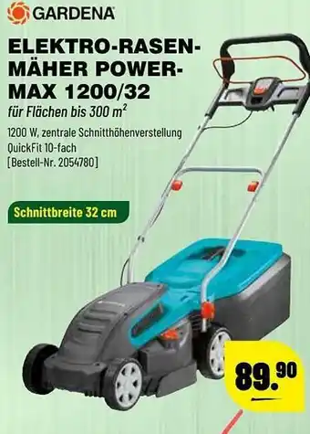 Leitermann Baumarkt Gardena Elektro-rasen-mäher Power-max 1200 32 Angebot