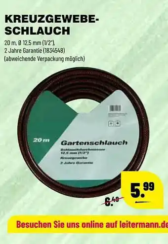 Leitermann Baumarkt Kreuzgewebe-schlauch Angebot