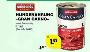 Leitermann Baumarkt Hundenahrung »gran Carno« Animonda Angebot