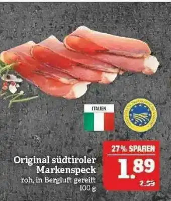 Marktkauf Original Südtiroler Markenspeck Angebot