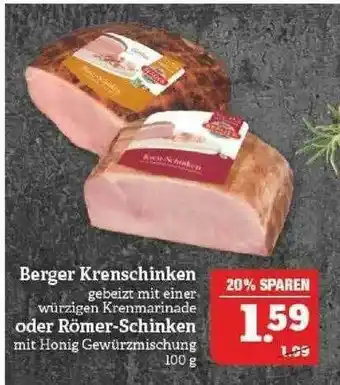 Marktkauf Berger Krenschinken Oder Römer-schinken Angebot