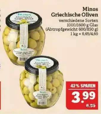 Marktkauf Minos Griechische Oliven Angebot