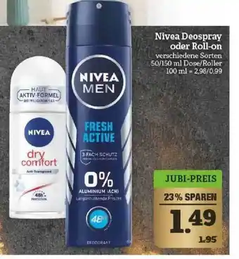 Marktkauf Nivea Deospray Oder Roll-on Angebot