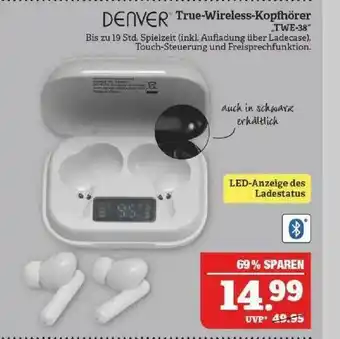 Marktkauf Denver True-wireless-kopfhörer „twe-38” Angebot