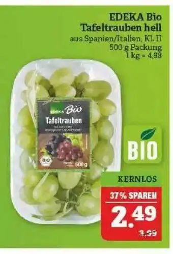 Marktkauf Edeka Bio Tafeltrauben Hell Angebot