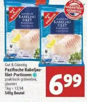 Marktkauf Gut & Günstig Pazifische Kabeljaufilet-portionen Angebot