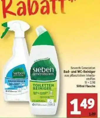 Marktkauf Seventh Generation Bad- Und Wc-reiniger Angebot