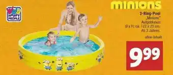 Marktkauf Happy People Minions 3-ring-pool Angebot