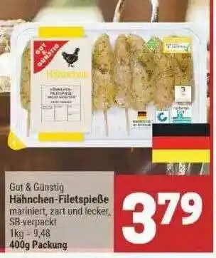 Marktkauf Gut & Günstig Hähnchen-filetspieße Angebot