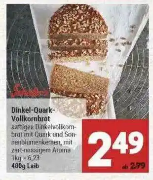 Marktkauf Schäfer's Dinkel-quark-vollkornbrot Angebot