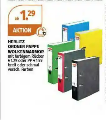 Müller Herlitz Ordner Pappe Wolkenmarmor Angebot