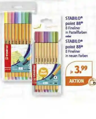 Müller Stabilo Point 88 8 Fineliner In Pastellfarben Stabilo Point 88 8 Fineliner In Neuen Farben Angebot