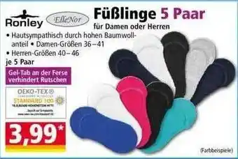 Norma Ronley Oder Ellenor Füßlinge 5 Paar Angebot