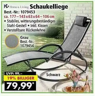 Norma24 Home & Living Schaukelliege Angebot