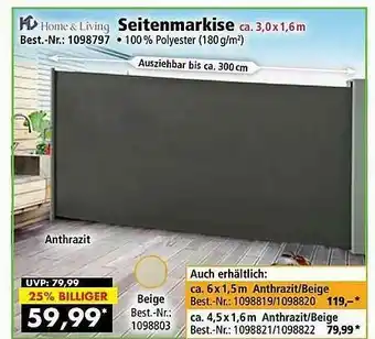 Norma24 Home & Living Seitenmarkise Angebot