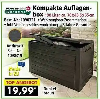 Norma24 Powertec Garden Kompakte Auflagenbox Angebot