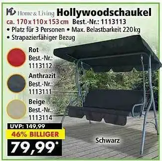 Norma24 Home & Living Hollywoodschaukel Angebot