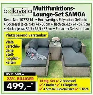 Norma24 Bellavista Multifunktions-lounge-set Samoa Angebot