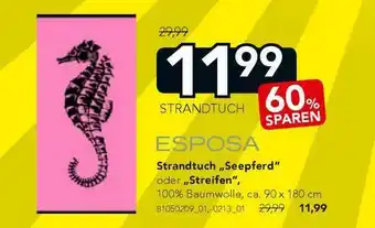 XXXLutz Esposa Strandtuch „seepferd” Oder „streifen” Angebot