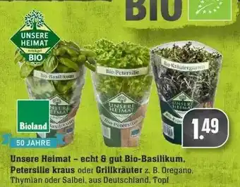 Edeka Bioland Unsere Heimat-echt & Gut Bio-basilikum Petersilie Kraus Oder Grillkräuter Angebot