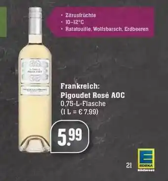 Edeka Frankreich: Pigoudet Rosé AOC Angebot