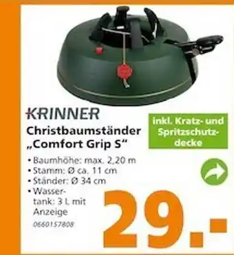 Globus Baumarkt Krinner christbaumständer „comfort grip s“ Angebot