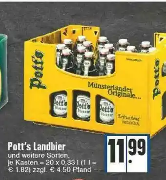 Edeka Pott's Landbier Angebot