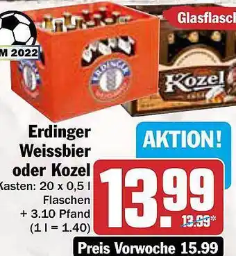 AEZ Erdinger weissbier oder kozel Angebot