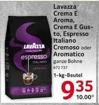 Selgros Lavazza crema e aroma, crema e gusto, espresso italiano cremoso oder aromatico Angebot