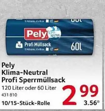 Selgros Pely klima-neutral profi sperrmüllsack Angebot